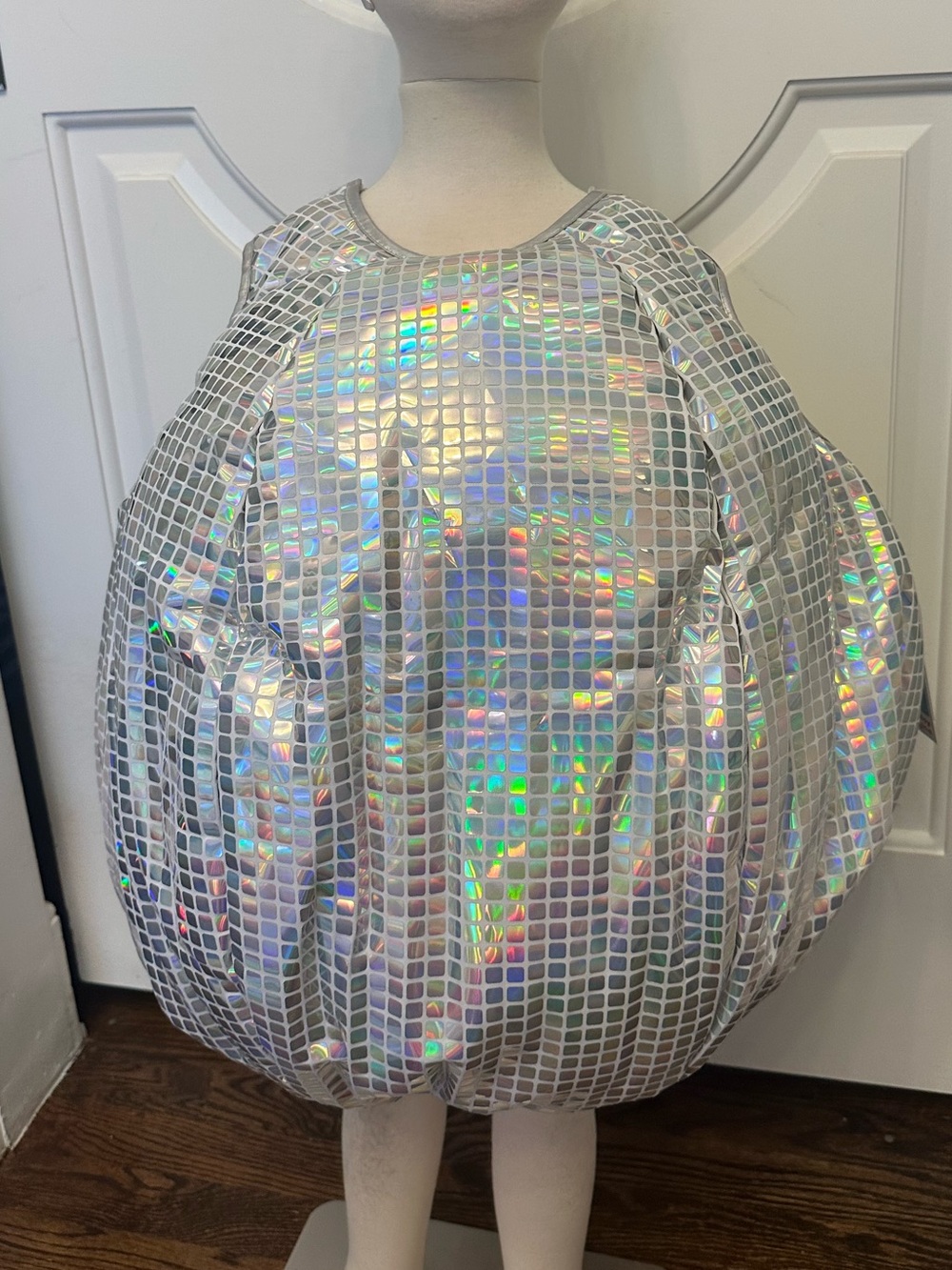 Child Disco Ball Costume Music Sounds Iridescent Padded Soft NEW - Picture 5 of 7